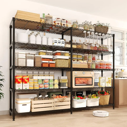TWISTER.CK Heavy Duty Five Tier Metal Storage Shelving Unit