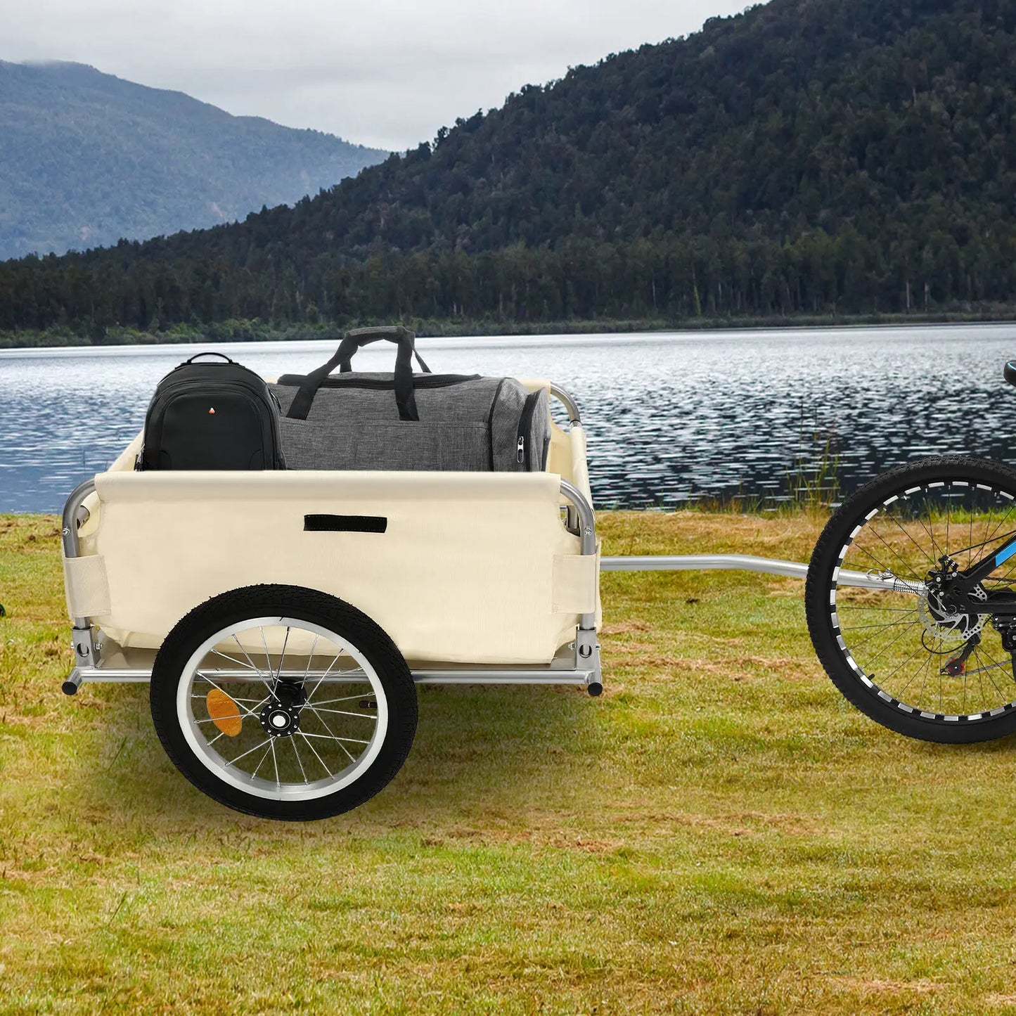 Bicycle Cargo Trailer 50kg Aluminum Utility Bike Trailer