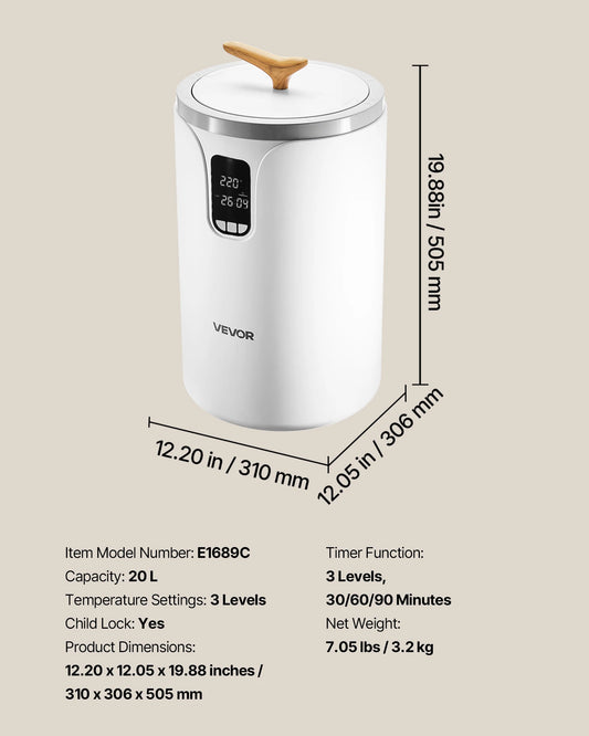 SucceBuy Towel Warmer Bucket With LED Light And Temperature Control