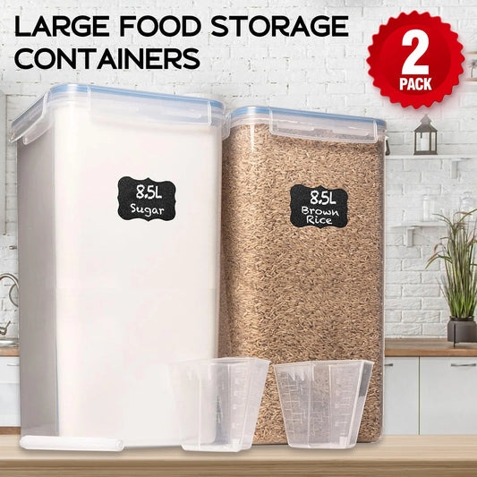 Airtight Food Storage Containers For Flour Sugar Pantry Cereal