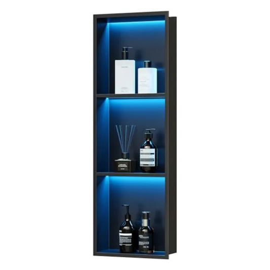 Shower Niche With LED Light Recessed Shelf For Bathroom