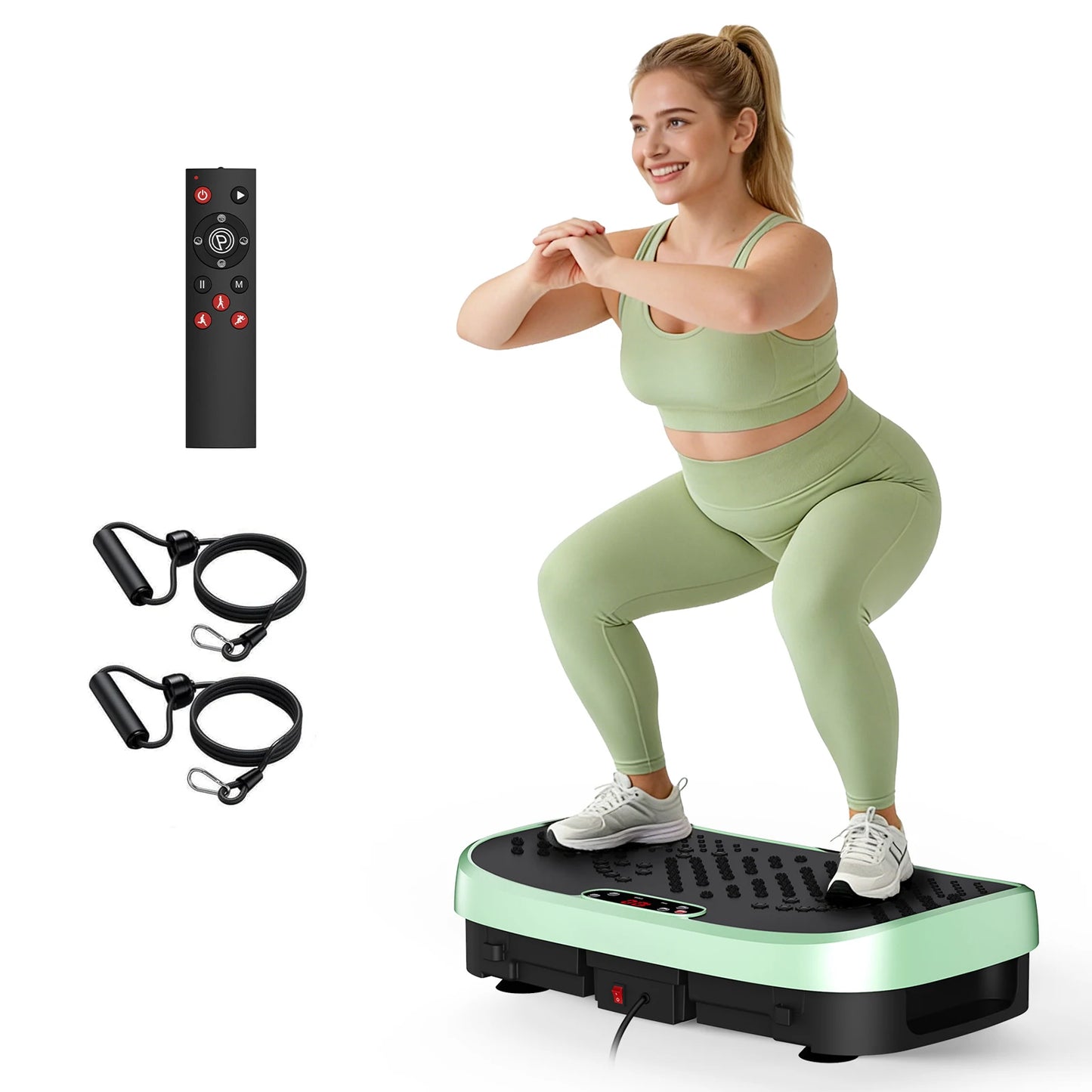 Magnetic Vibration Plate Exercise Machine 330lb Capacity Home Gym 120 Levels