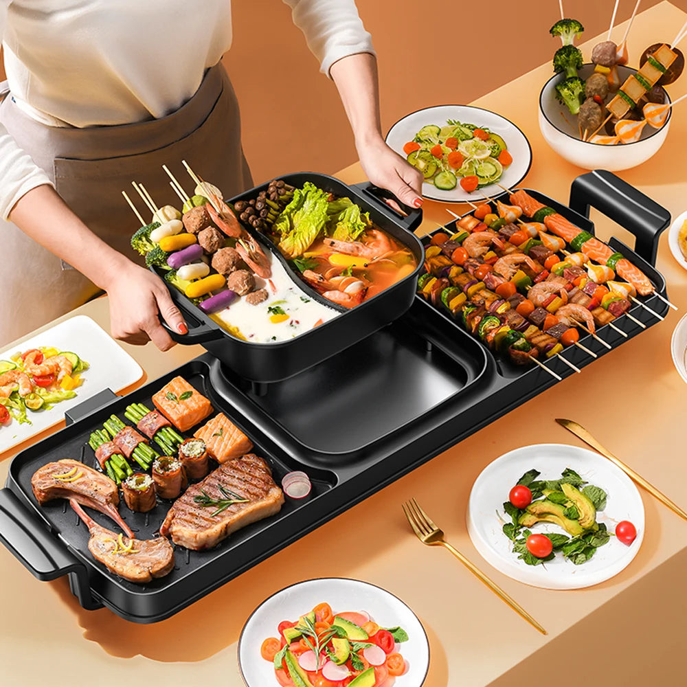 Hign Concerned Chemical Multiuse Hot Pot and Grill Set
