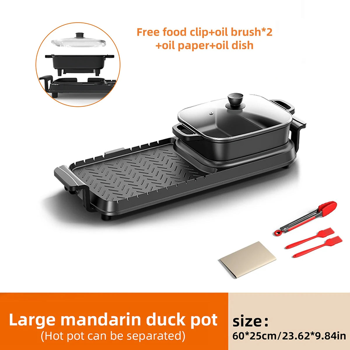Hign Concerned Chemical Multiuse Hot Pot and Grill Set