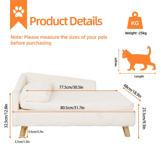 BINGOPAW Waterproof Pet Sofa Bed Raised Lounger For Dogs And Cats