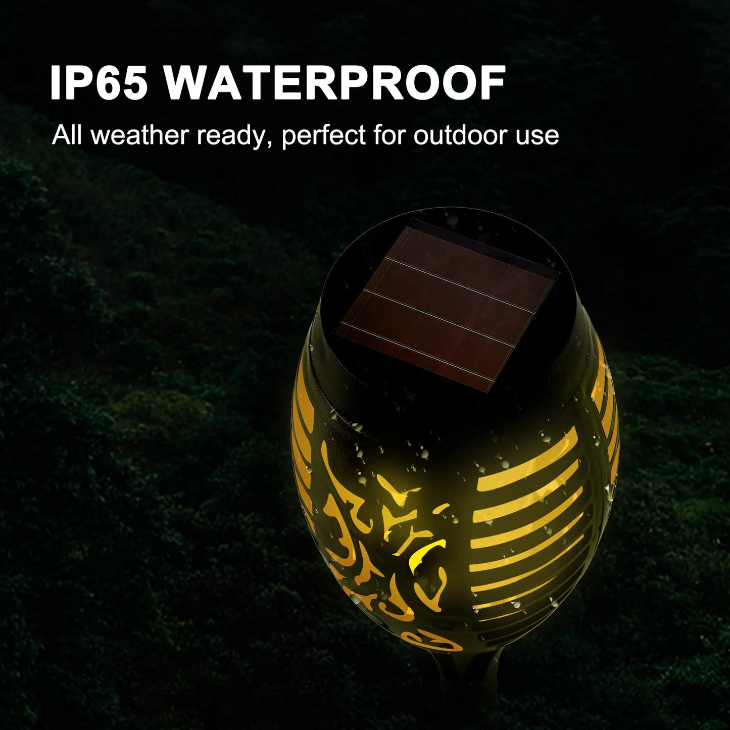 Solar LED Torch Lights With Flickering Flame For Outdoor Path