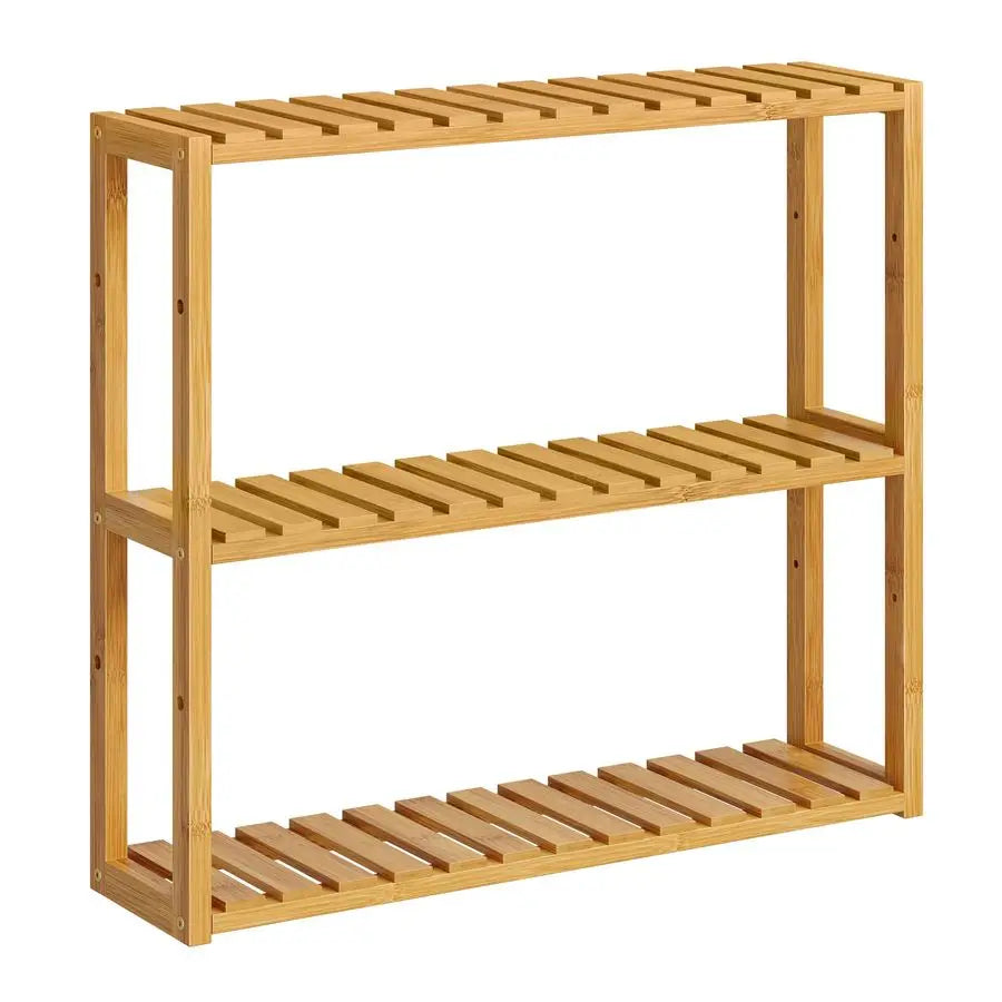 Bamboo 3 Tier Adjustable Plant Rack Wall Mount or Stand