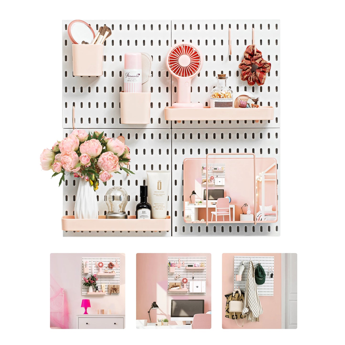 Deli Pegboard Combination Kit 4 Pieces Storage Wall Mount