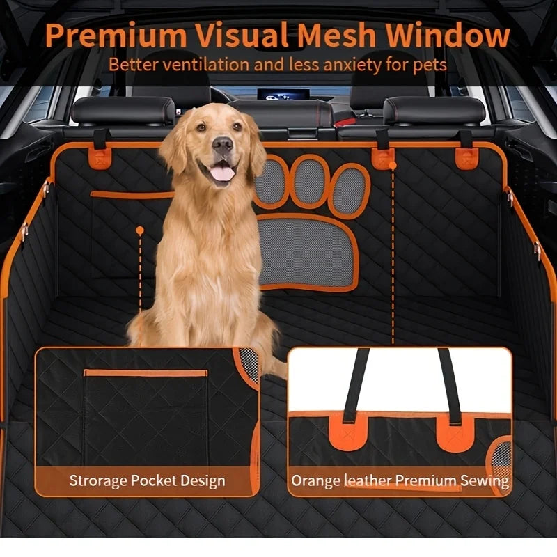 Dog Car Seat Cover Hammock Style Non Slip Waterproof Rear Seat