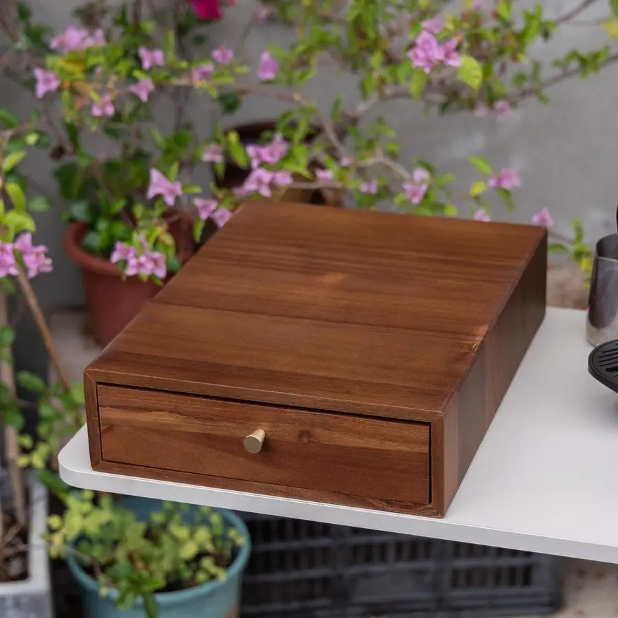 XMSJ Wood Coffee Pod Drawer for Nespresso Vertuo Pods Organizer