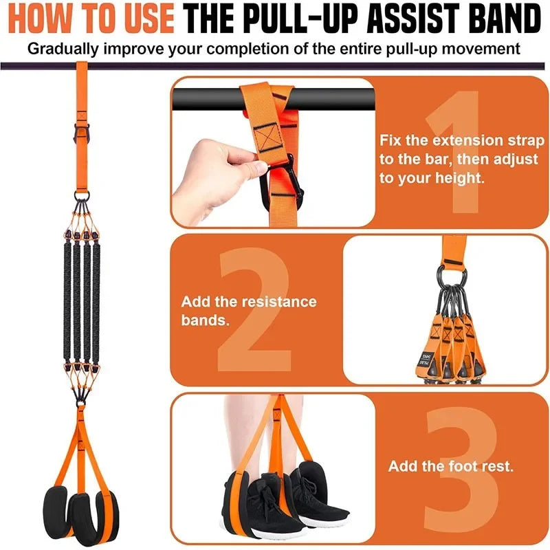 Pull Up Assistance Bands Set For Resistance Training And Chin Ups