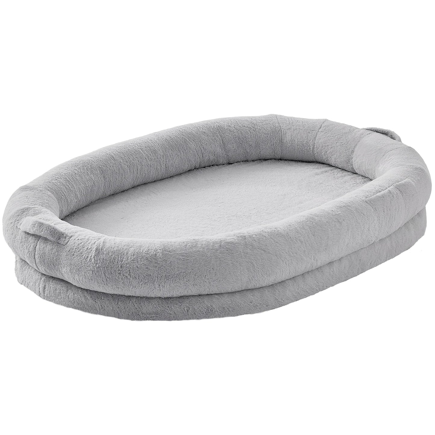 SucceBuy Human Dog Bed With Orthopedic Foam Faux Fur Cover