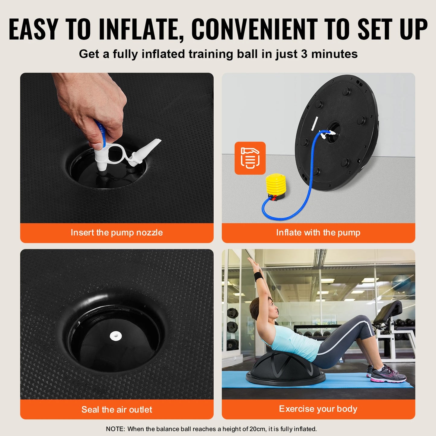 SucceBuy Exercise Ball Trainer 660 Lb Capacity Stability Yoga Ball