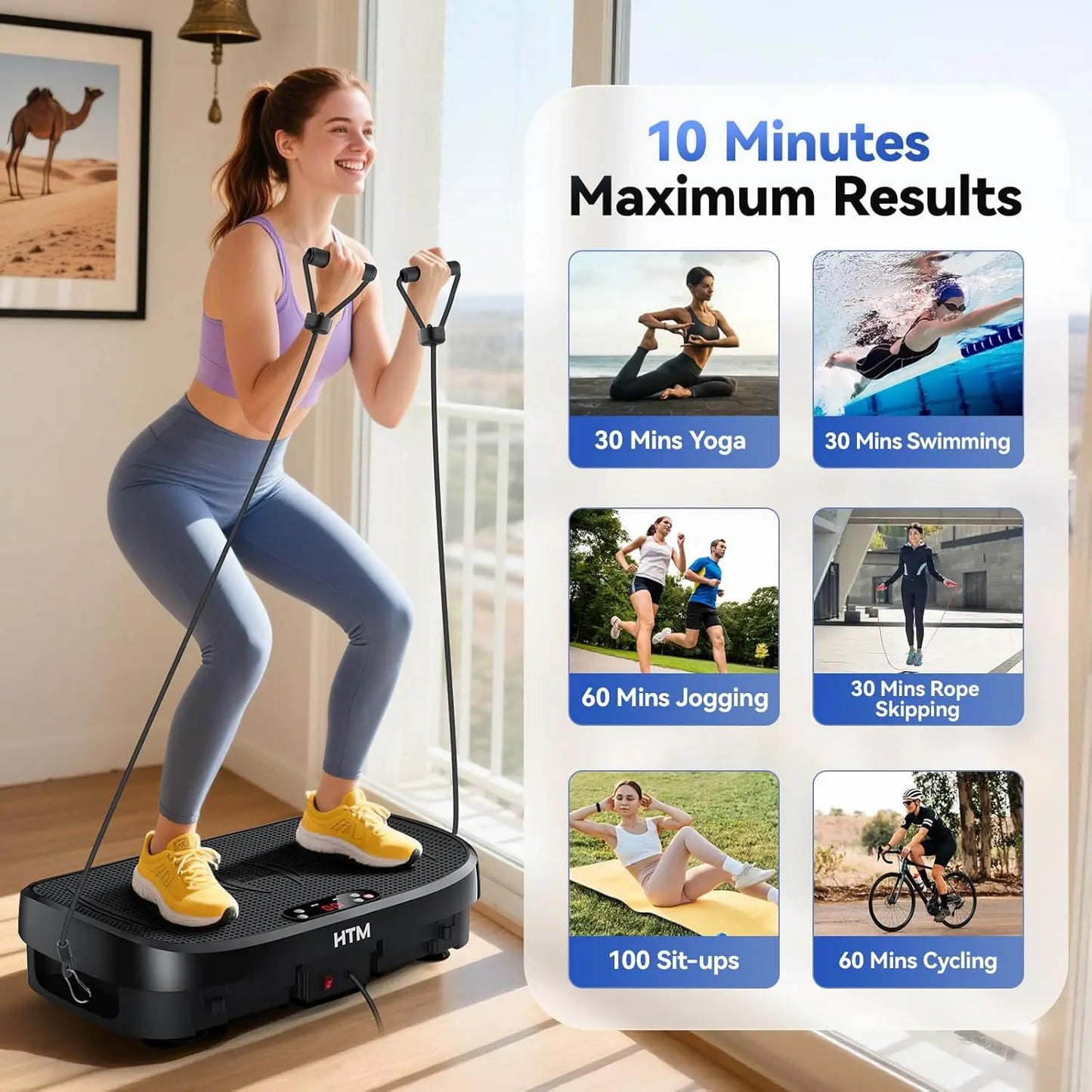 HTM Vibration Plate Fat Burning Fitness Platform 120 Levels