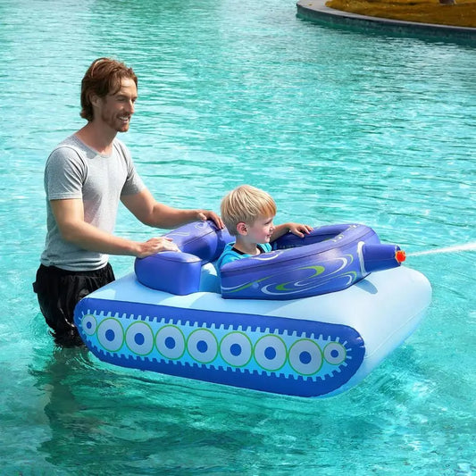Inflatable Tank Pool Float For Kids With Water Gun Battle