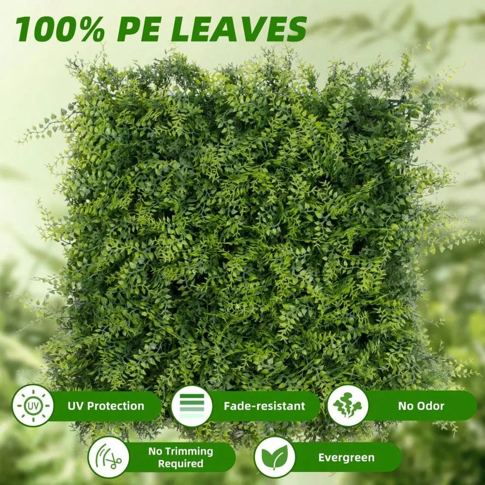 XMSJ Grass Wall Panels Boxwood Privacy Screen 12 Pieces