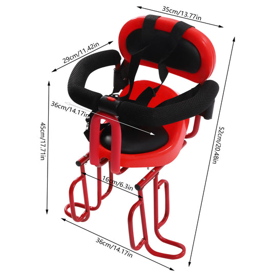 Rear Child Bike Seat Attachment With Cushion for Kids
