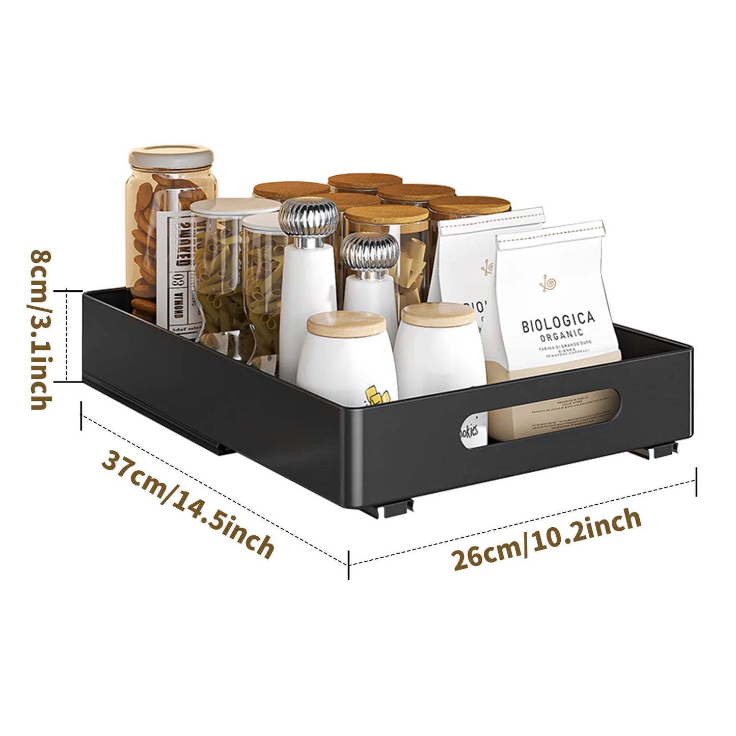 TWISTER.CK Pull Out Cabinet Organizer Heavy Duty Slide Out Drawers