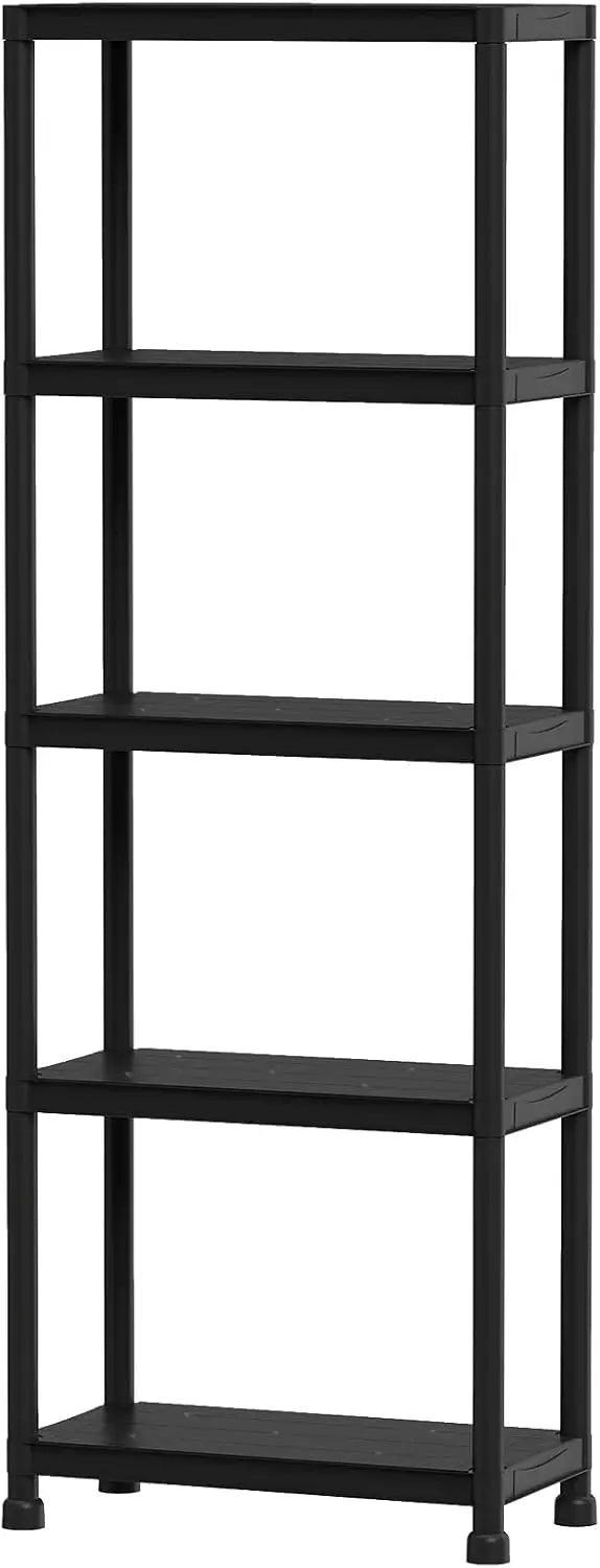 Heavy Duty Plastic Storage Shelves Freestanding Garage Organizer Rack