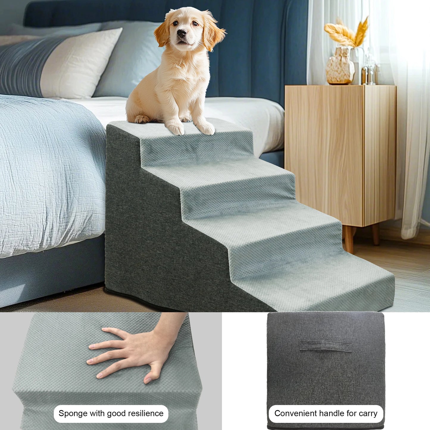 Dog Steps Ramp 3 4 5 Ultrapremium Durable Sponge Foam