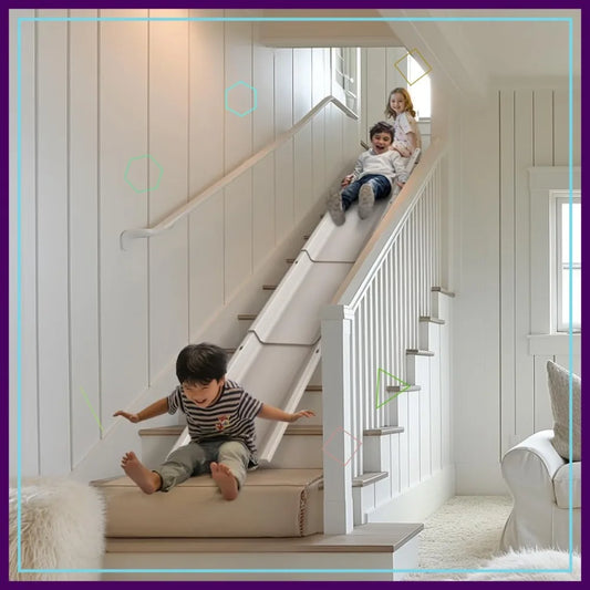 4 Pack Indoor Staircase Slide For Kids Adjustable Length Safe Anti Slip