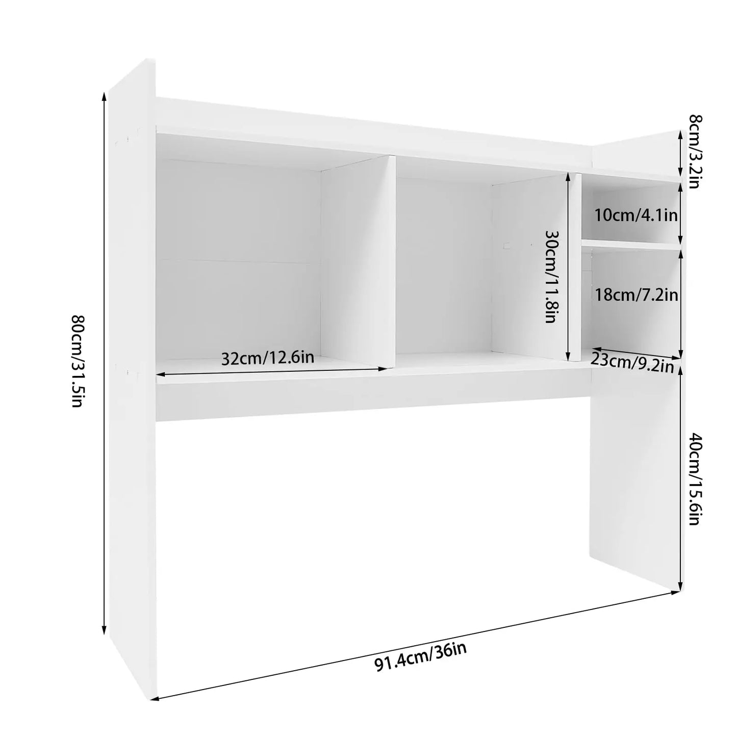 Bymaocar Desktop Bookshelf Organizer Desk Storage Hutch