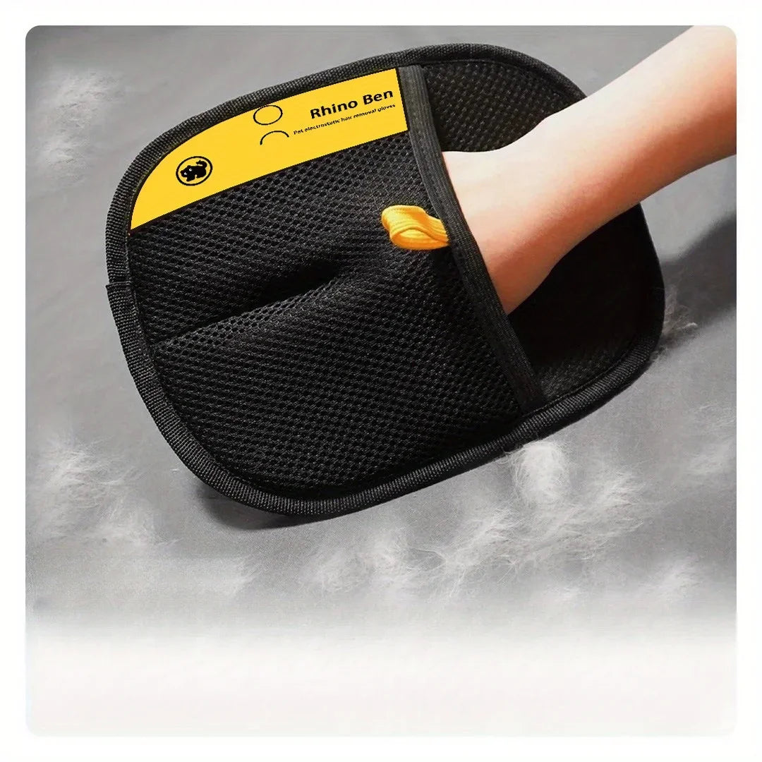Pet Hair Removal Gloves Double Sided Grooming For Cats