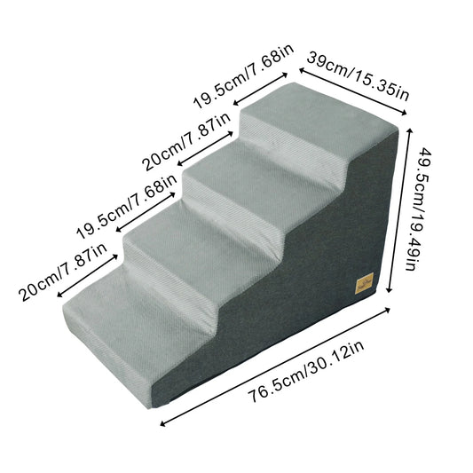 Non Slip Dog Stairs Ramp With Washable Cover For Small Dogs
