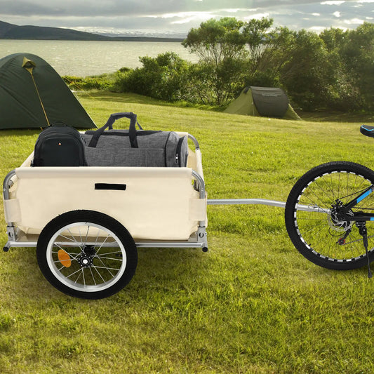 Bicycle Trailer 50Kg Load Aluminum Utility Cargo Trailer