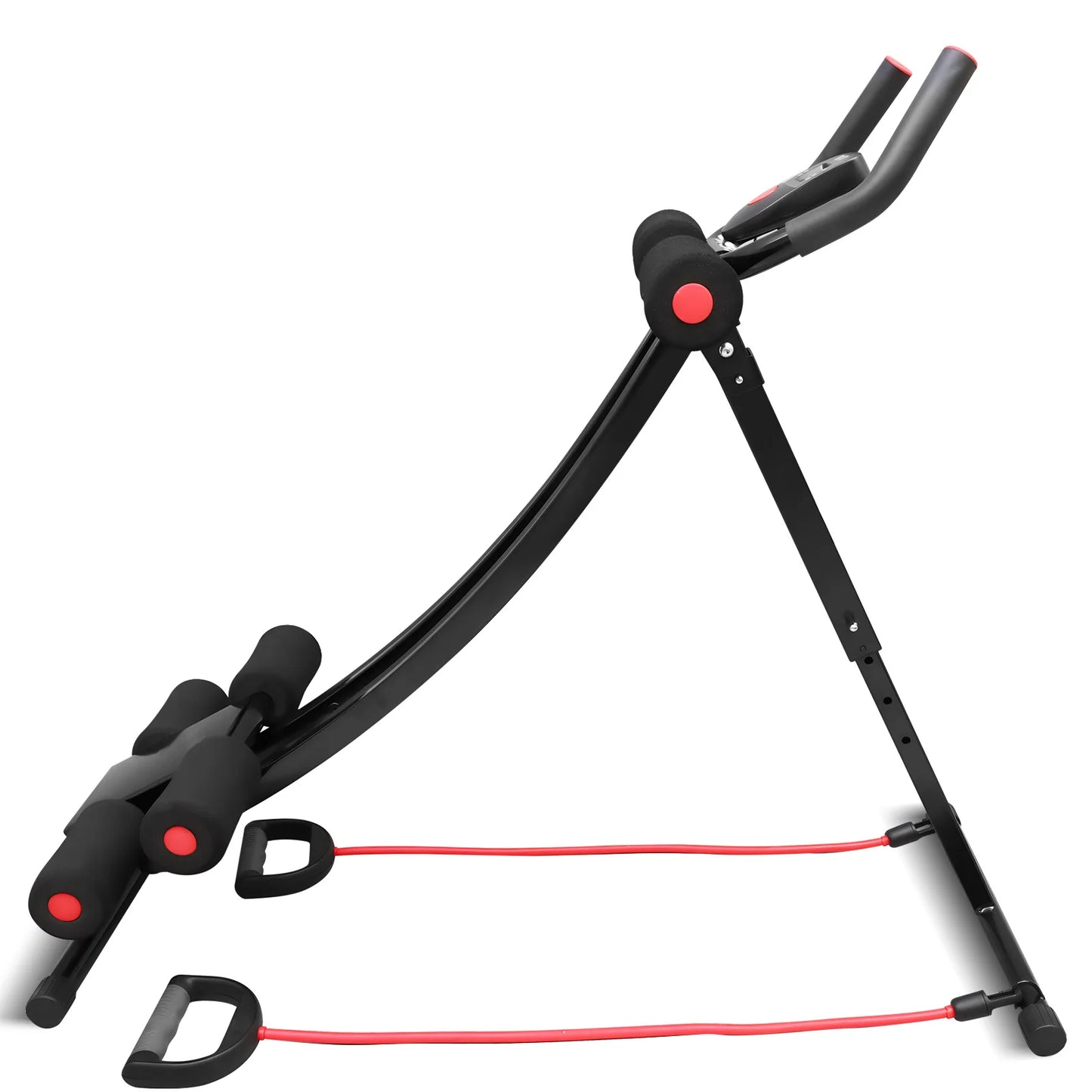 Foldable Ab Machine For Home Gym Abdominal Trainer LCD Display 440lbs