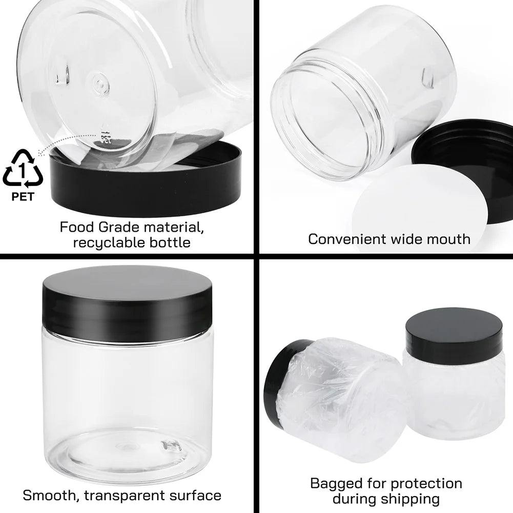 Sealed Transparent Storage Jars 12 Pack For Kitchen Food Storage