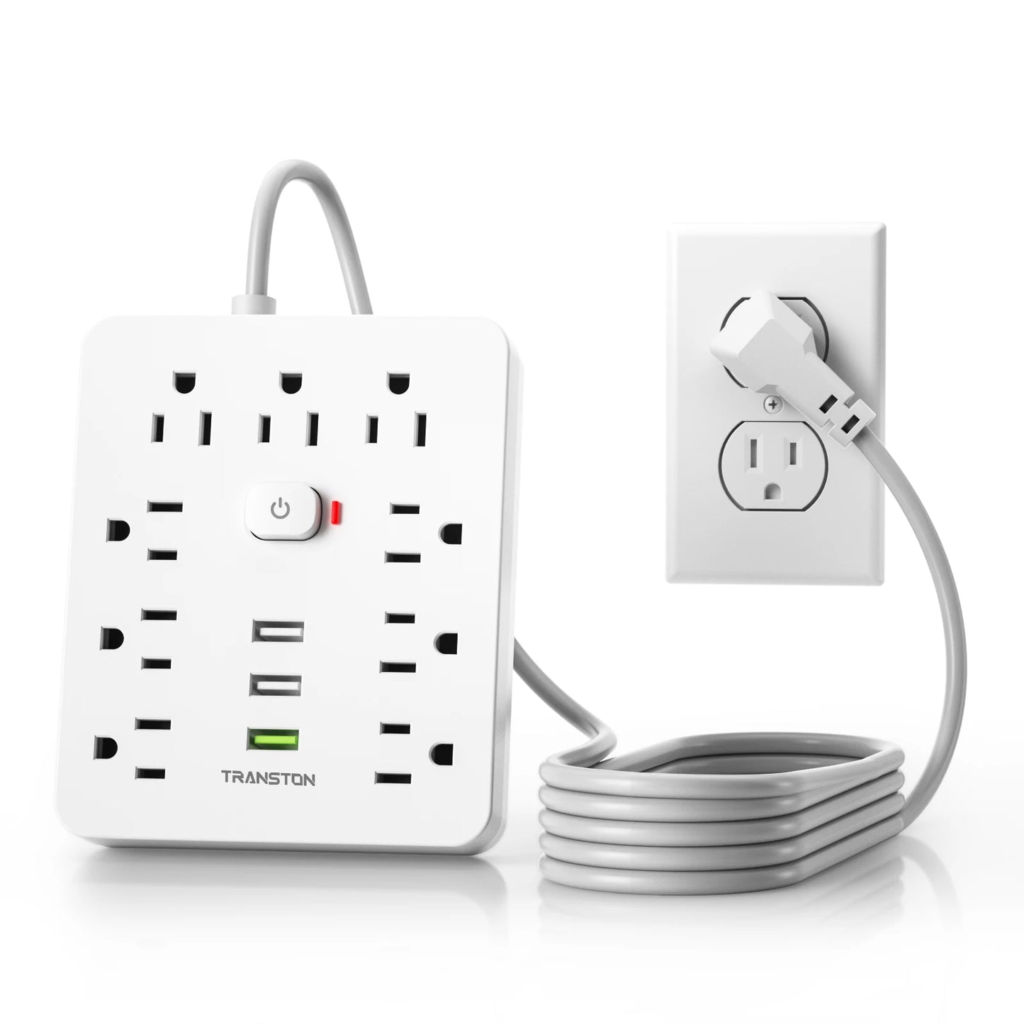 Power Outlet Surge Protector 9 Sockets And 3 USB Ports