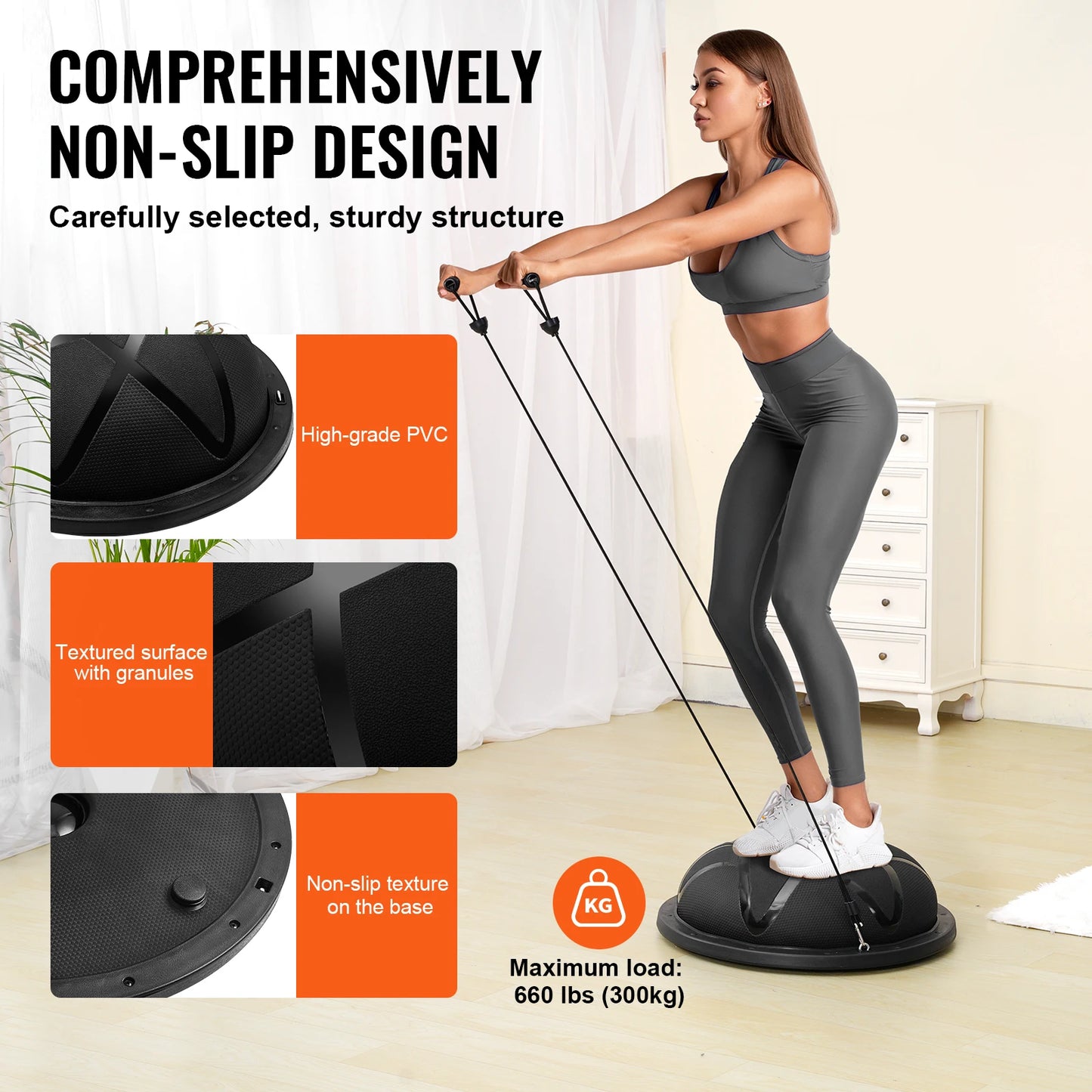 SucceBuy Exercise Ball Trainer 660 Lb Capacity Stability Yoga Ball