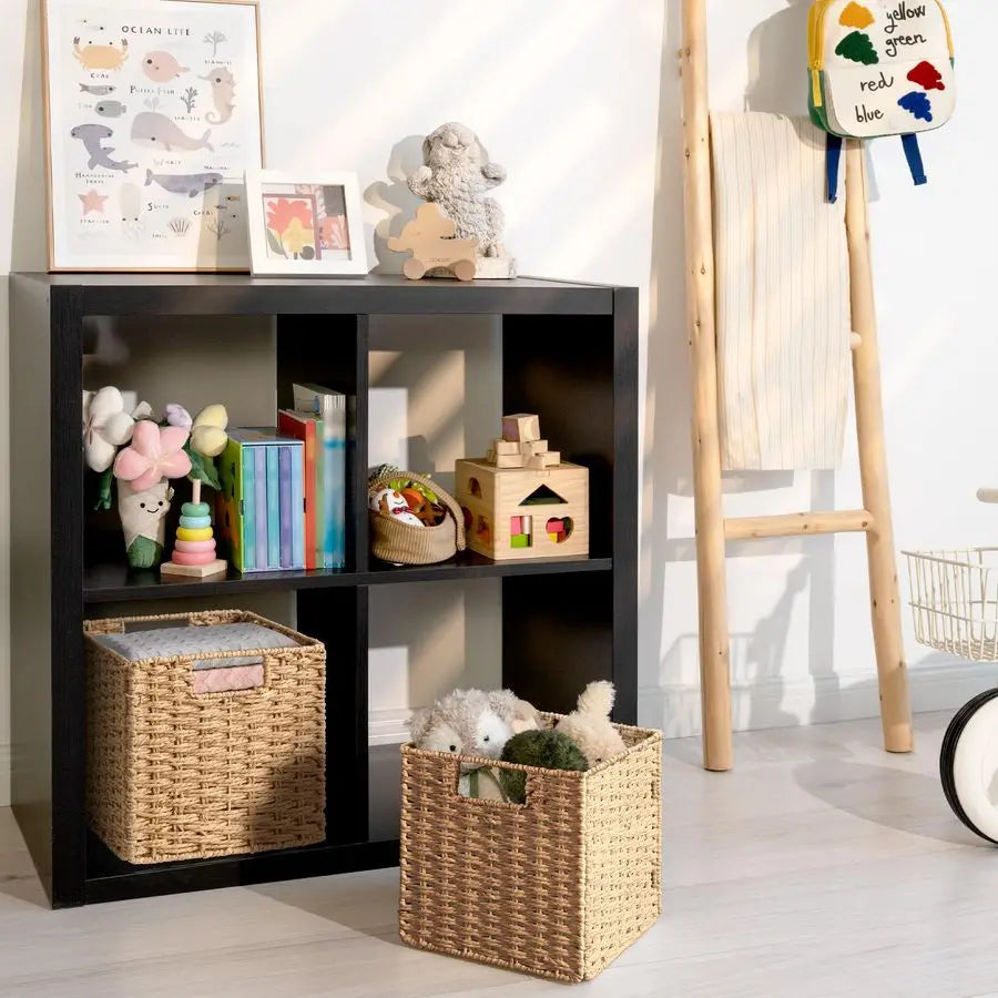 XMSJ Wicker Storage Cubes Handwoven Baskets Paper Rope