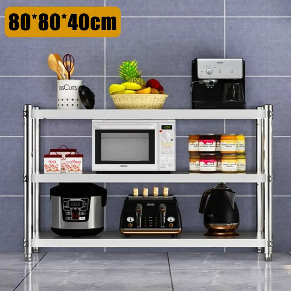 Stainless Steel Heavy Duty Storage Shelving Rack Pantries And Kitchens