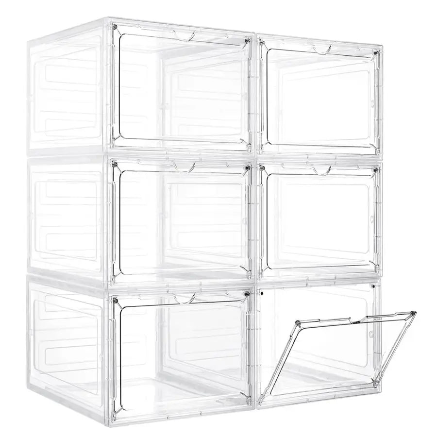XMSJ Magnetic Door Stackable Storage Bins With Lids