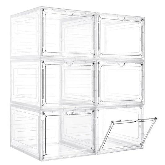 XMSJ Magnetic Door Stackable Storage Bins With Lids