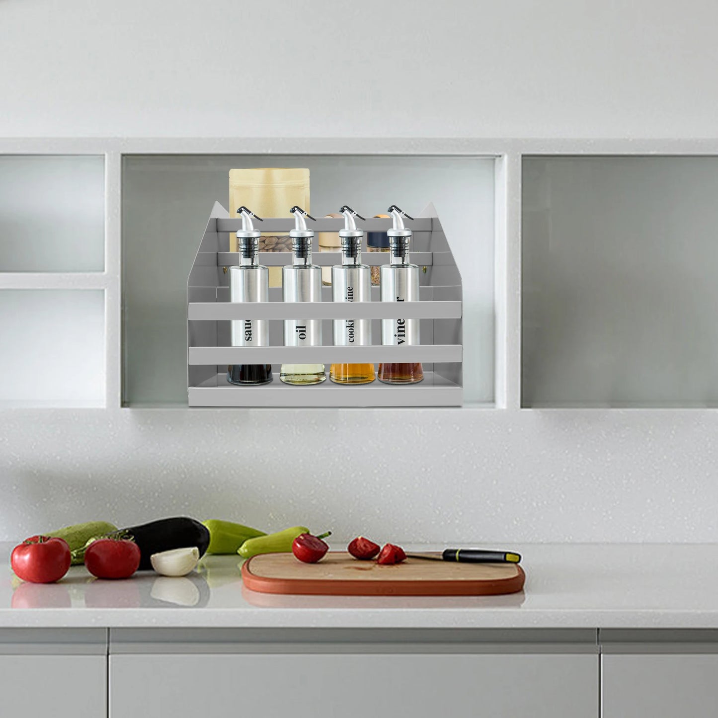 Two Tier Pull Down Cabinet Organizer Under Sink Storage Rack