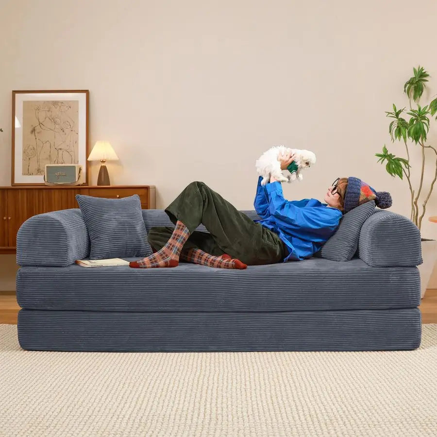 MBVM Convertible Sleeper Sofa Bed Foldable Modular Couch Memory Foam