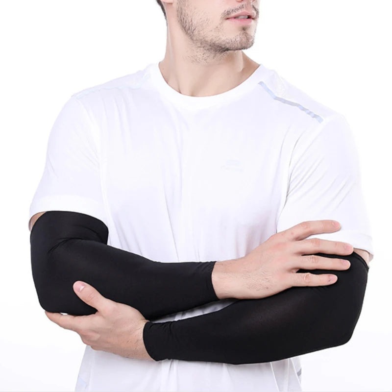 Two Pack Unisex Cooling Arm Sleeves UV Protection For Running Cycling Fishing