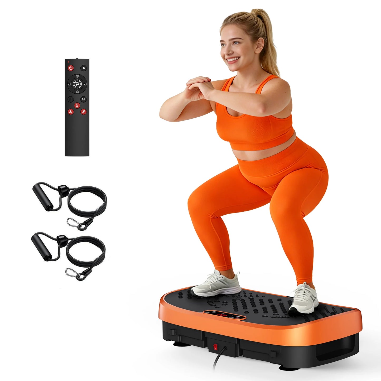 Magnetic Vibration Plate Exercise Machine 330lb Capacity Home Gym 120 Levels