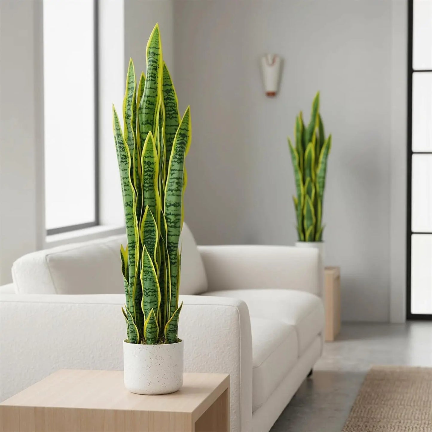 HiMISS Artificial Sansevieria Snake Plant With Planter
