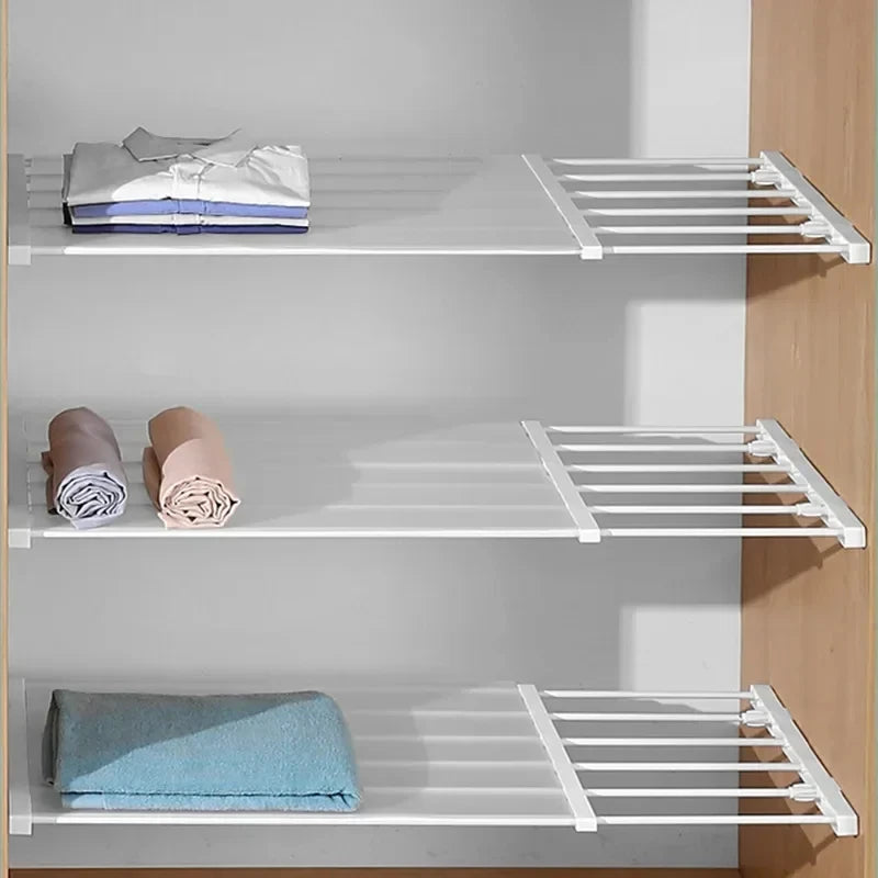 Adjustable Wardrobe Storage Shelf Organizer For Kitchen And Bathroom