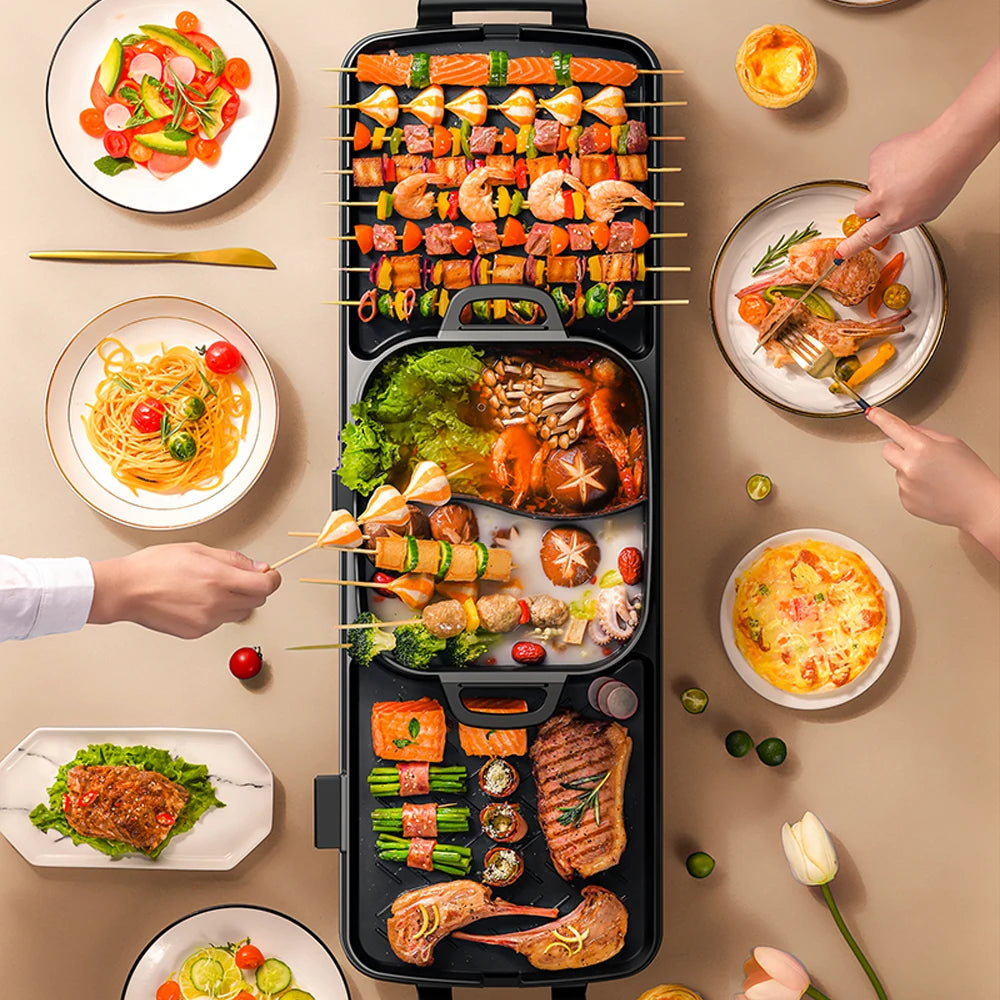 Hign Concerned Chemical Multiuse Hot Pot and Grill Set