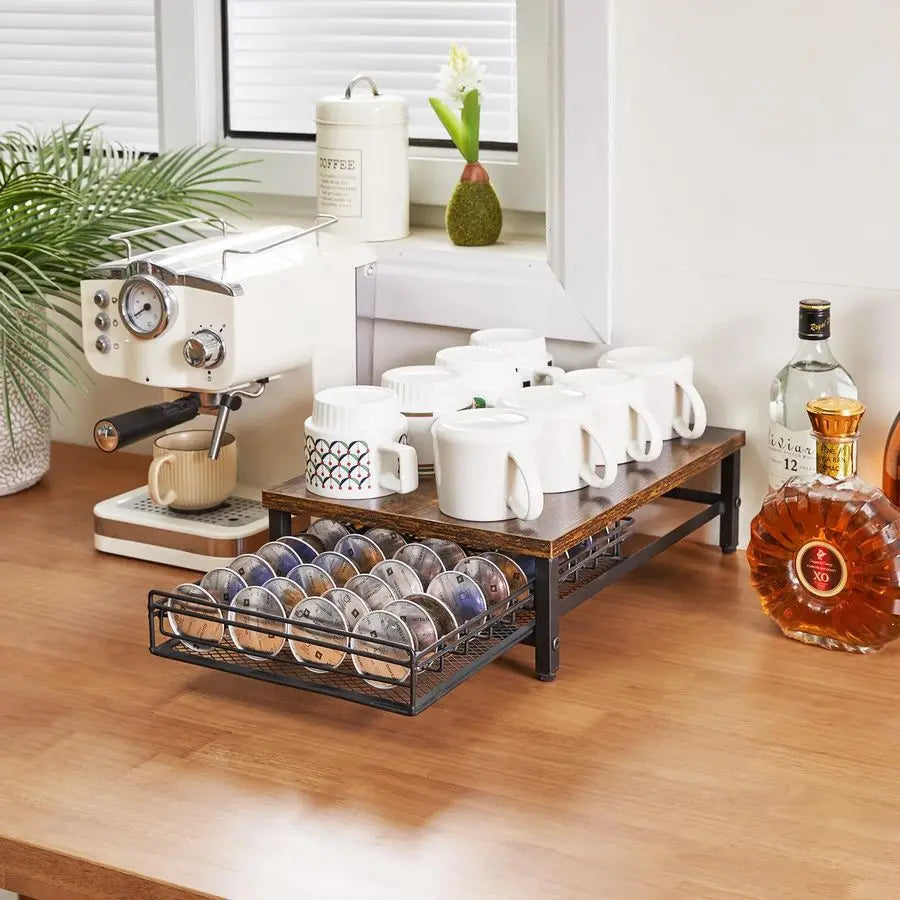 XMSJ Coffee Pod Drawer Holder For Nespresso Vertuo Pods 40 Capacity