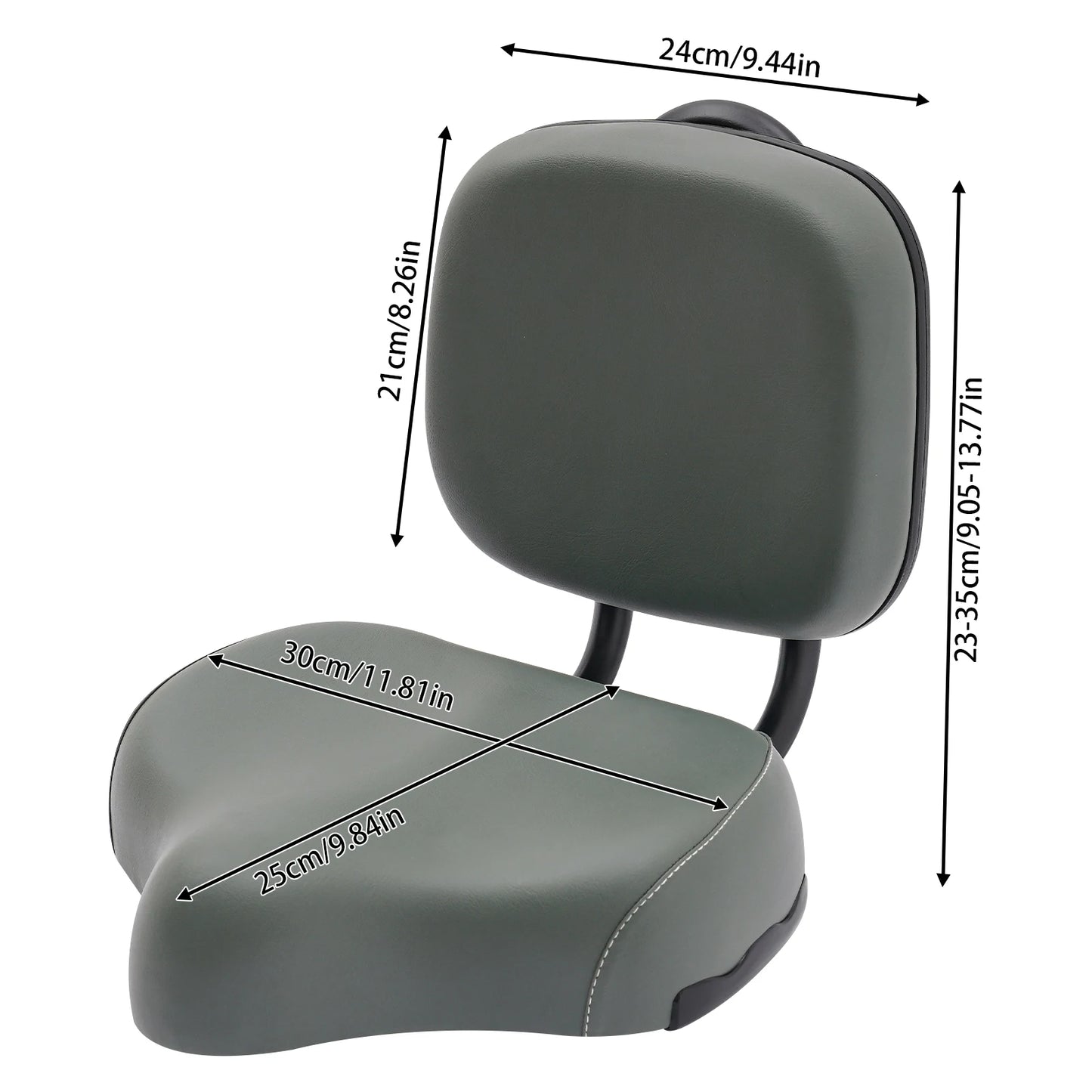 Comfortable Bike Seat With Backrest For Tricycles And Electric Bikes