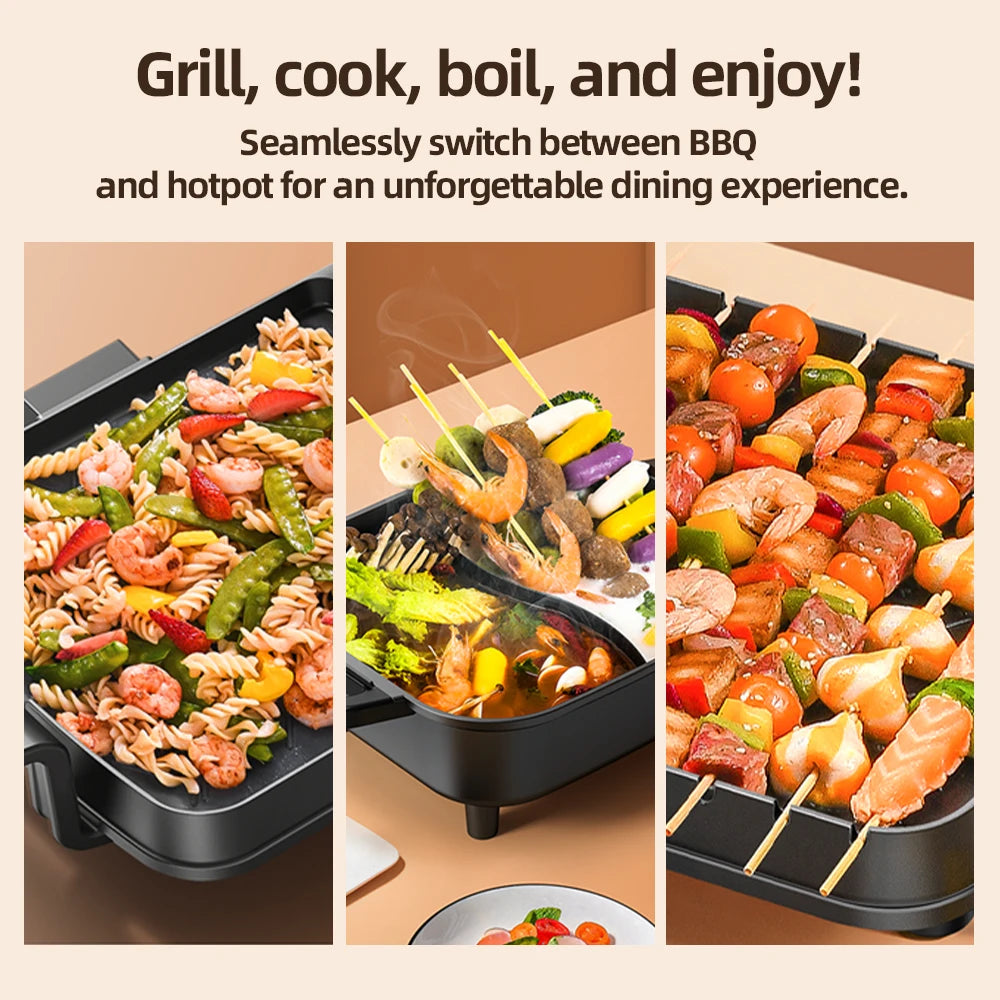 Hign Concerned Chemical Multiuse Hot Pot and Grill Set
