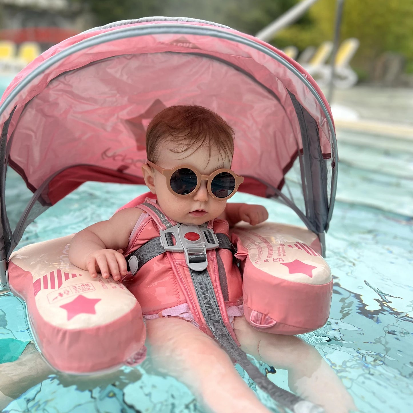 HECCEI Airplane Baby Float With Sun Canopy Add Tail No07