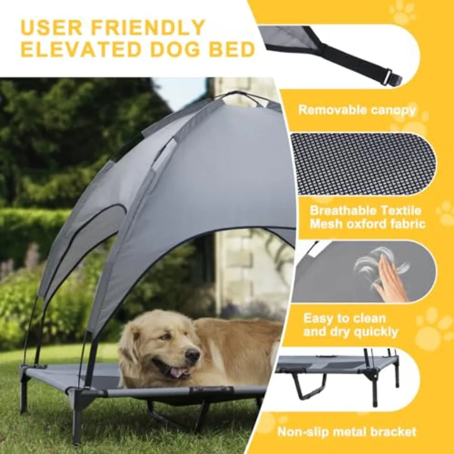 Elevated Dog Bed Canopy Outdoor Waterproof Pet Cot Carry Bag