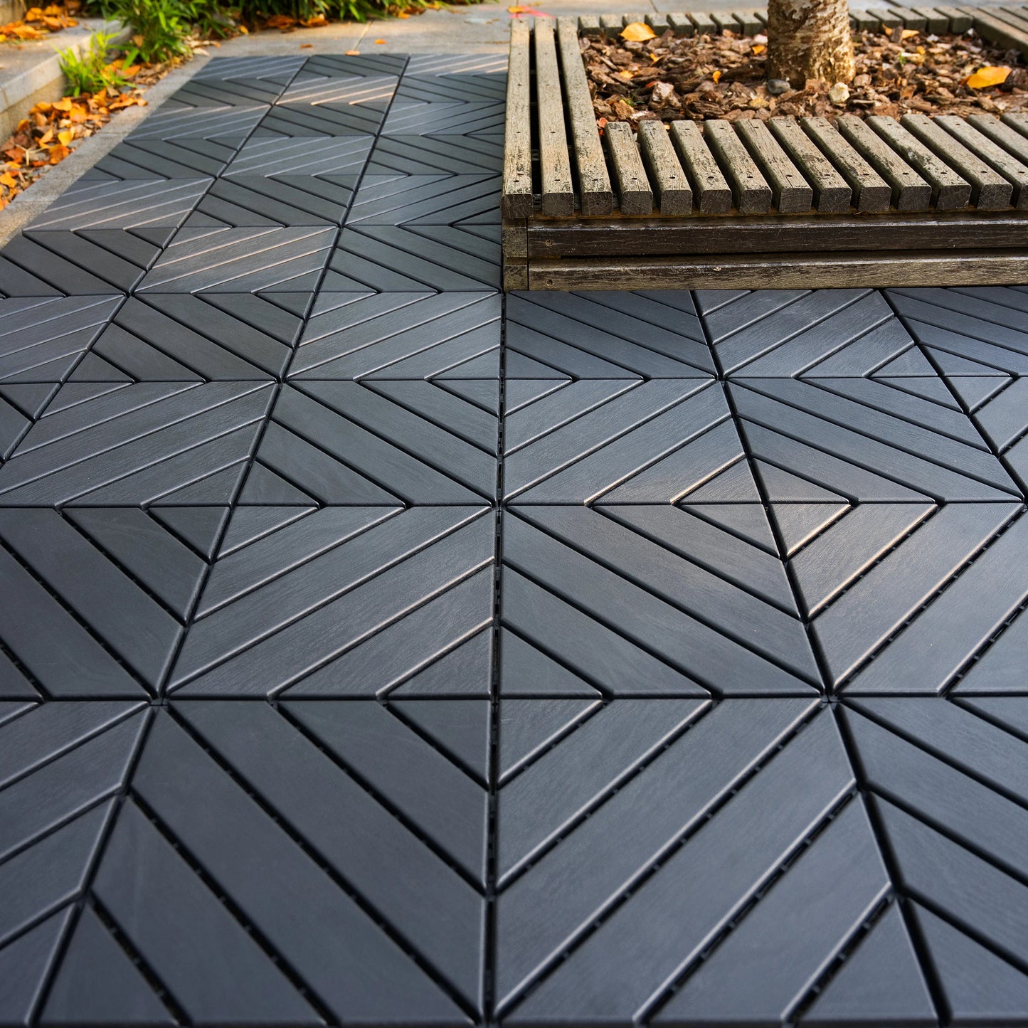 Plastic Interlocking Deck Tiles 44 Pack Patio Decking